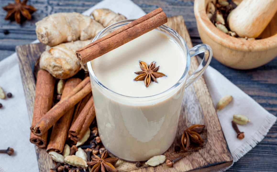 Fat Burning Kefir Drink with Ginger and Cinnamon