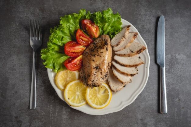chicken grill with vegetables